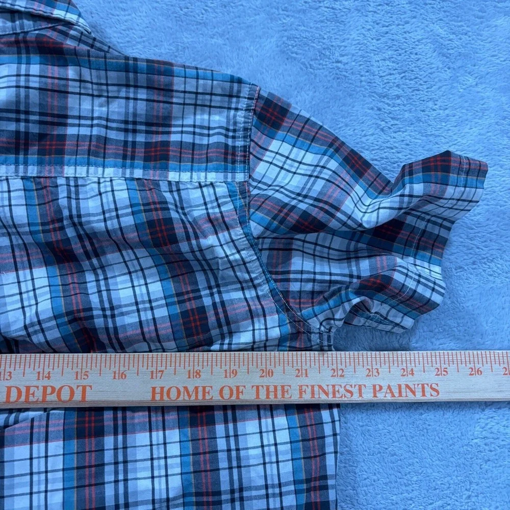 The North Face Shirt Mens Medium Plaid Button Down Collar Short Sleeve‎